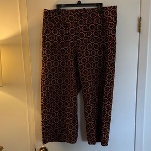 Maeve Black and Orange Wide Leg Pants
